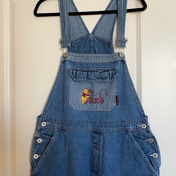SOLD Disney Winnie the Pooh Blue Denim Jean Overalls - Picture 4 of 12